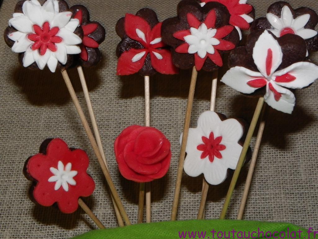 bouquet de sablés au chocolat