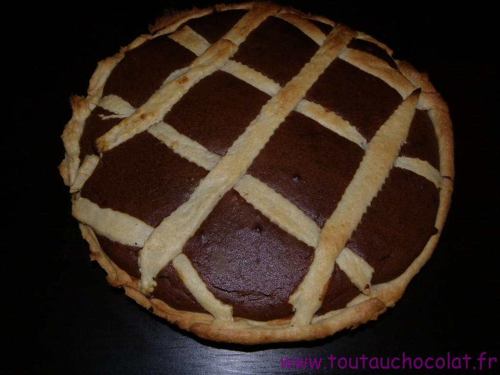 tarte au potimarron et au chocolat noir