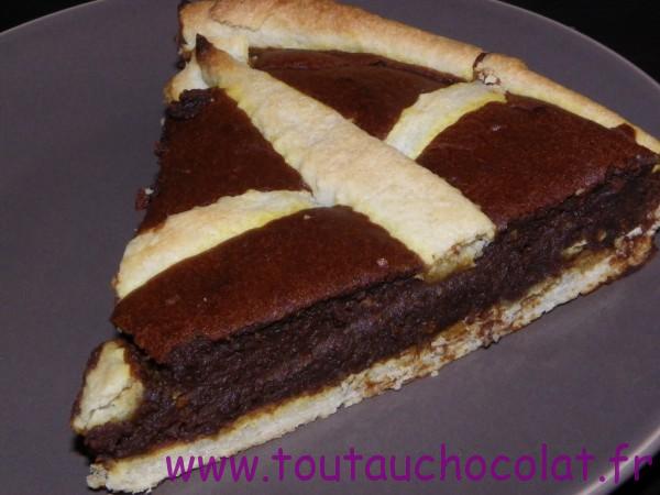 tarte au potimarron et au chocolat noir